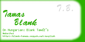 tamas blank business card